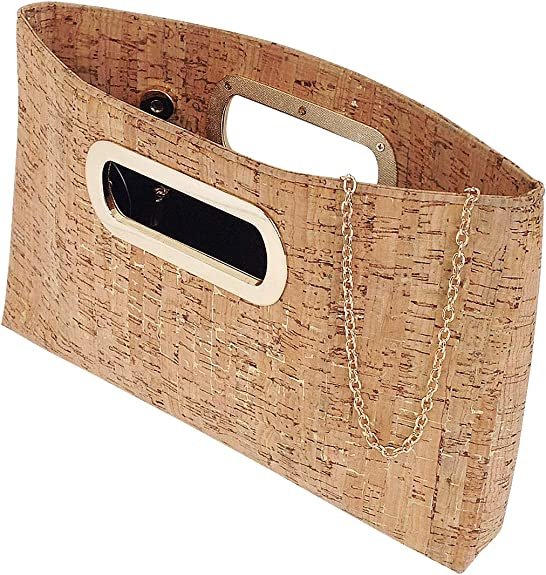 Cork top handle handbag