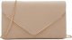 Faux Suede Clutch Bag Elegant Metal Binding Evening Purse