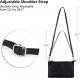 Leather Wristlet Clutch Wallet Purses Small Crossbody Bags Shoulder Handbag for Women, Silver Zipper